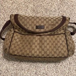Gucci diaper bag with changing pad